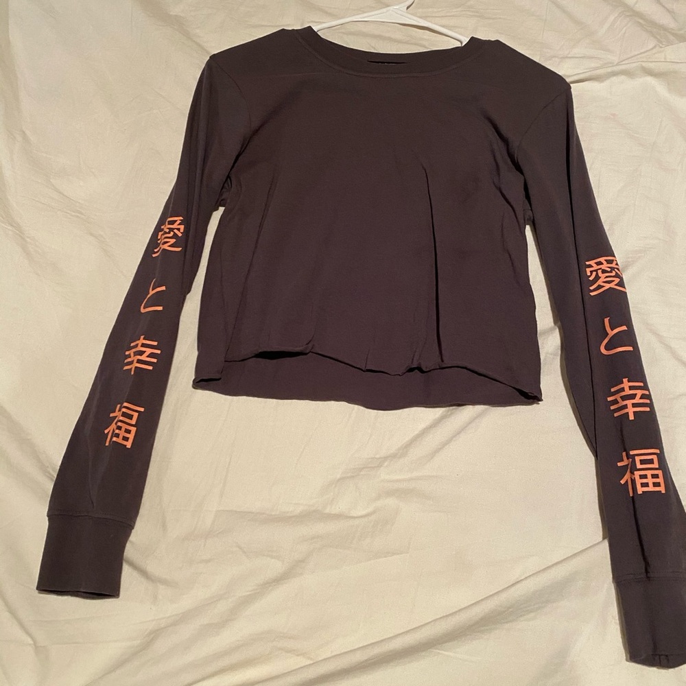 Fashion Nova - Elements Long Sleeve Crop Top